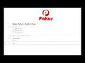 Basic Python - Switch Case