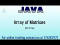 3d array in java in hindi