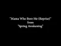 Spring Awakening - Mama Who Bore Me (Reprise) - Vocal Guide: Martha