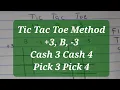 Tic Tac Toe Cash 3 Cash 4 Strategy To Win Pick 3 Pick 4