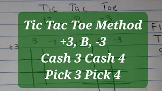 Tic Tac Toe Cash 3 Cash 4 Strategy To Win Pick 3 Pick 4