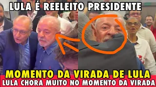 MOMENTO DA VIRADA DE LULA ELEIÇÃO 2026, PRESIDENTE LULA AO VIVO AGORA CHORANDO APÓS SER REELEITO