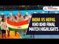 Kho Kho World Cup 2025 Finale #Hoogtepunten Indiase vrouwenteams winnen van Nepal