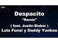 Despacito ft Justin Bieber - Luis Fonsi Daddy Yankee Karaoke No Guide Melody Instrumental