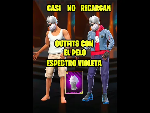 Outfits con el Pelo Blanco para los que CASI NO RECARGAN 🔥💎❌✅ #freefire #shortsff #combinaçãoff