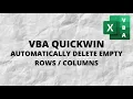 How to delete empty rows and empty columns in Excel with VBA Code attached