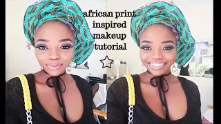 african print inspired makeup tutorial nigerian independence rhoda doxa launch