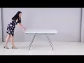 Chintaly Imports Alina White Chrome Dining Table - The Classy Home