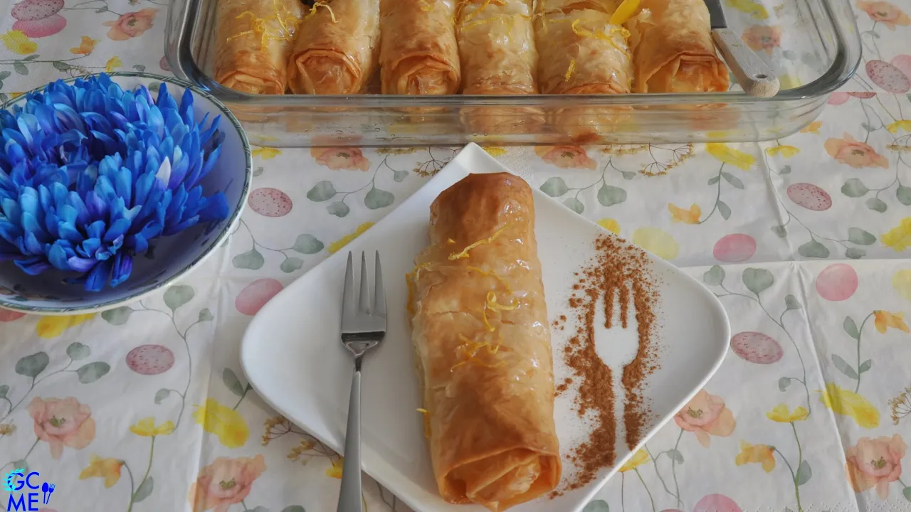 Galaktoboureko i.e. Greek Custard Dessert Individual Rolls -    