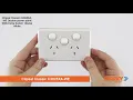 Clipsal Classic C2025XA-WE Double Power Point With Extra Switch 10Amp White