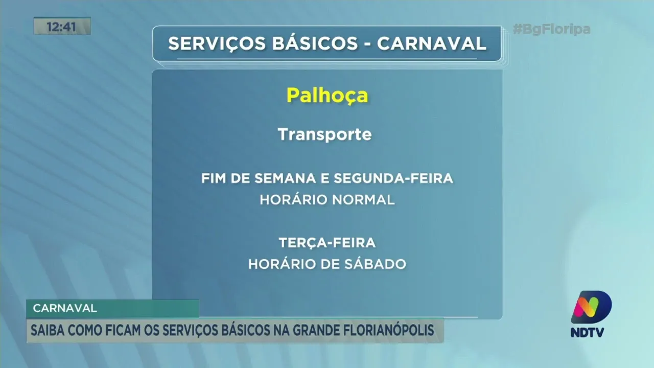 Carnaval: saiba como ficam os serviços básicos na Grande Florianópolis