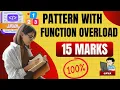 Pattern Printing Program with Function Overload in Java Important Program ICSE Computer Class 10