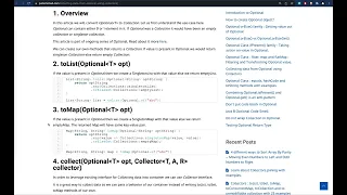Collecting data from Optional using Collectors toList toMap toSet collectingAndThen