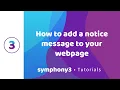 Lagu How to add a notice message to your webpage