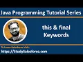 22 Java this and final keywords Learn Java Programming by Sanjay Gupta