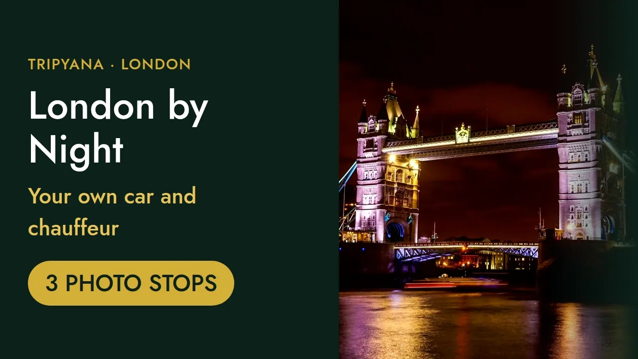 London by Night Tour by Private Car: Big Ben, Tower Bridge, the London Eye & Piccadilly Circus