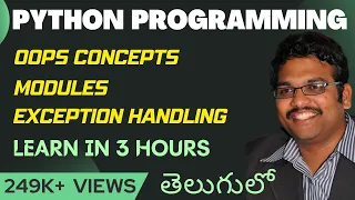 Python OOPs Modules Exception Handling in 3 Hours Full Course 2025