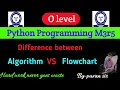 Difference between Algorithm and Flowchart o level m3r5 important question Algorithm and Flowchart