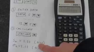TI-30X IIS Standard Deviation
