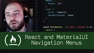React and MaterialUI Navigation Menus P5D23 - Live Coding with Jesse