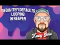 Media Item Defaults - Looping in REAPER