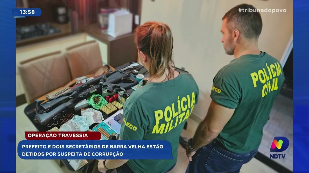 Prefeito e secretários de Barra Velha são detidos em operação de combate à corrupção