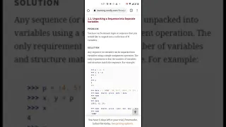 Unpacking a Sequence into Separate Variables