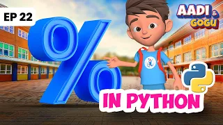 Aadi and Gogu Ep 22 Percentage in Python Coding for Kids