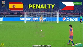 SPAIN vs CZECH REPUBLIC - PENALTIES | Nations League 26/27 - Video Game Simulation | eFootball PES