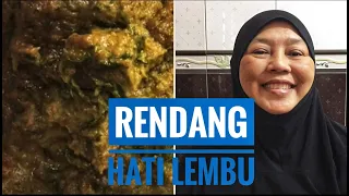 rendang hati lembu simple simple je