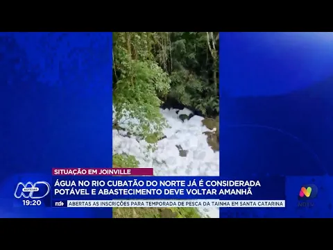 Situação em Joinville: água do rio Cubatão do Norte considerada potável novamente