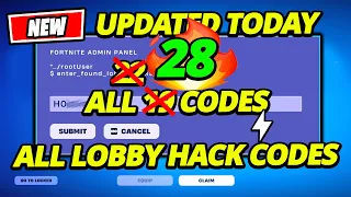 ALL 28 LOBBY HACK CODES (UPDATED) Fortnite Season 4 Admin Panel Codes!! How to GET ALL FREE Sprites!
