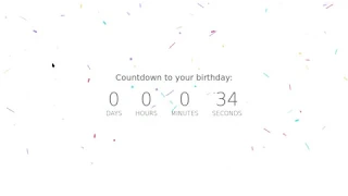 Birt ay Countdown Sweet Birt ay Greeting with HTML CSS JS