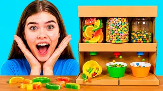 Nastya learns how to help her parents and plays with the candy machine