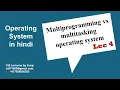 Multiprogramming vs multitasking operating system lecture 4