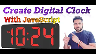 How To Create Digital Clock Using HTML CSS JavaScript Js Project For Beginners In Hindi