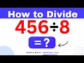 456 8 Divide 456 by 8 - Long division Method