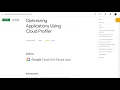 Optimizing Applications Using Cloud Profiler GSP976