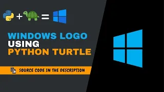 How To Draw Windows Logo In Python Turtle II Python Me Windows Logo Kaise Banaye ManojDey