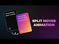CSS Split Text Hover Animation frontendadvance