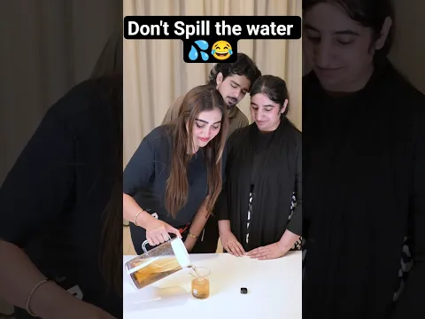 Don’t Spill the Water Challenge 😳💦 #shorts #familyfun #challenge