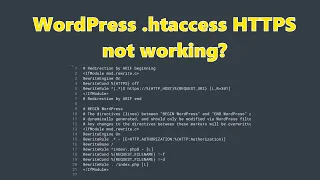 WordPress htaccess HTTPS Redirection Not Working See This SIMPLE hack