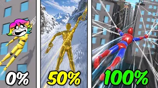 EVOLUCIONÉ A SPIDERMAN HASTA EL NIVEL MÁXIMO! (Grapple Hook Hero)