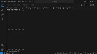 Java Program E Pattern Print User Input For Visual Studio Code VS Code