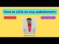 How to click on any webelement selenium tutorial
