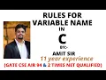 Rules for Naming a Variable How to Write Variable Name Variable Naming Conventions In C Language