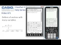 ClassPad Help 71 - Define Function With Many Variables
