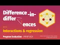 PMAP 8521 Difference-in-differences I II 2 Interactions regression