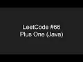LeetCode - PlusOne