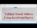 How To Validate Email Address Using JavaScript Or Jquery